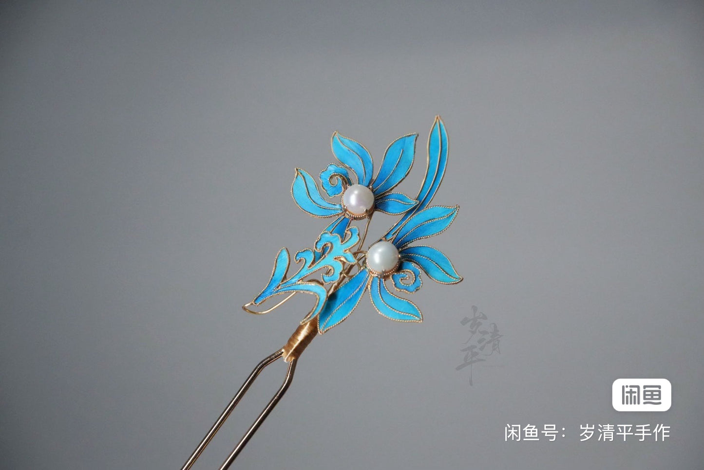 Forbidden City style Tian-Tsui orchid hairpin Hanfu accessories cheongsam accessories