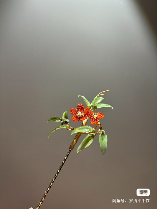 Plum and Bamboo Hairpin