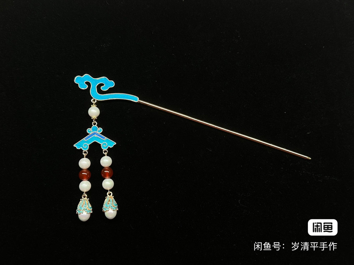 Imitation Forbidden City Tian-Tsui tassel hairpin Hanfu cheongsam accessories step-shaking