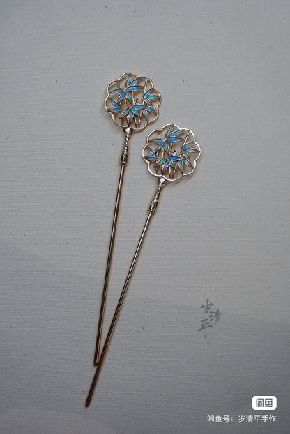 Tian-Tsui Bamboo Leaf Window Hairpin