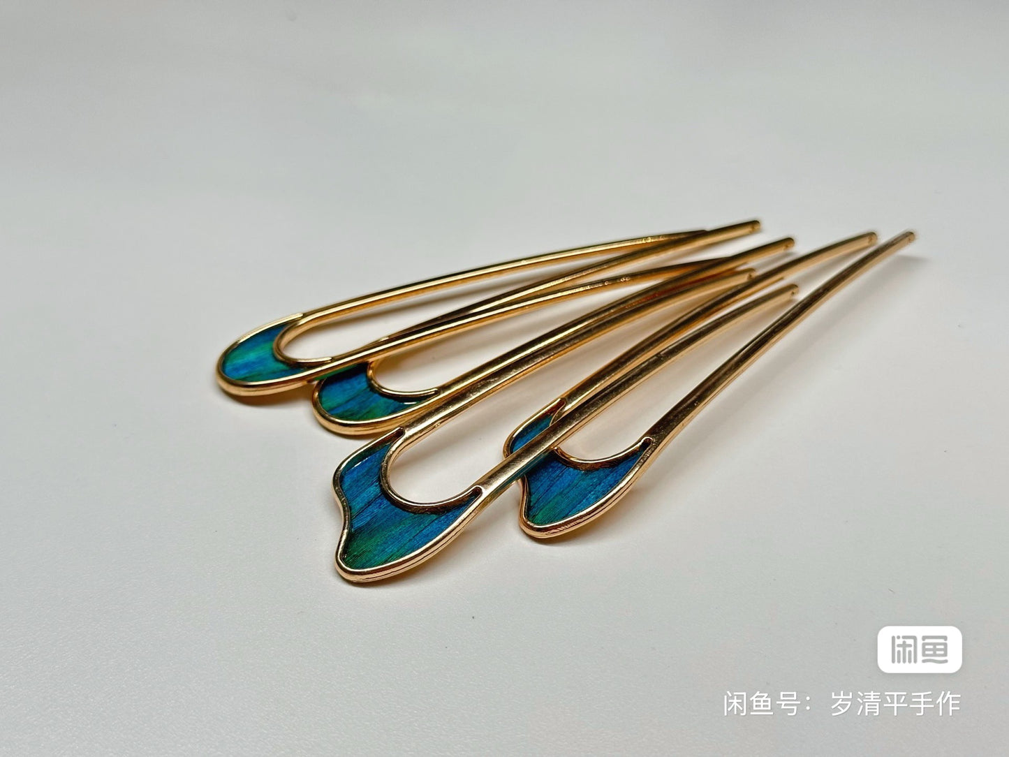 Peacock feather Tian-Tsui hairpin for daily use